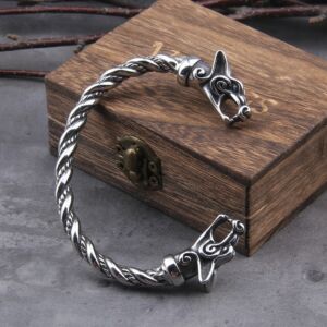 Nordic Viking Norse Wolf Bracelet adjustable Wristband Cuff Bracelets 2