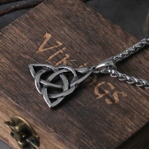 Viking Nordic Style Snake Celtic Knot Pendant Chain Necklace Men Classic Punk Amulet Jewelry Never Fade 4