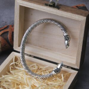 Nordic Viking Norse Raven Bracelet adjustable Men Wristband Cuff Bracelets with Viking Wooden Box 3