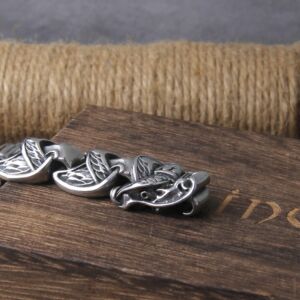 Viking Ouroboros Vintage Punk Bracelet for men Stainless Steel fashion Jewelry 3