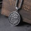 Valknut Double Side Viking Slavic Talisman Knot Celtic Dragon Pendant Necklace 1