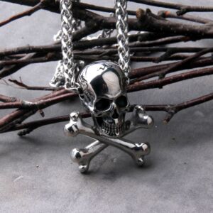 Skull Chain Pendant Necklace Vintage Male Boho Jewelry 3