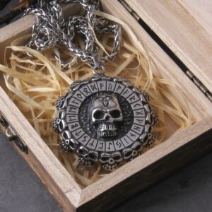 Valknut Skull Viking Axe Warrior Pendant Chain Necklace 3