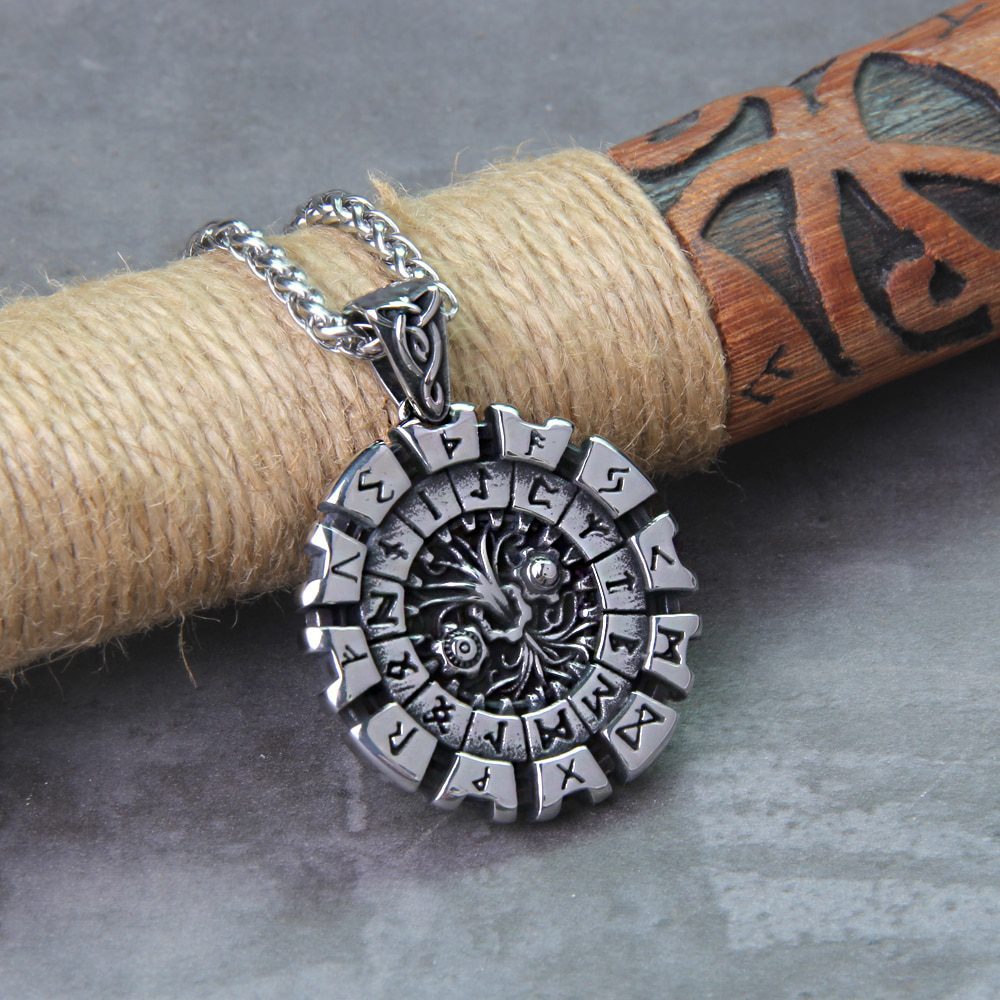Punk Gear Stainless Steel Viking Rune with Life Tree 2