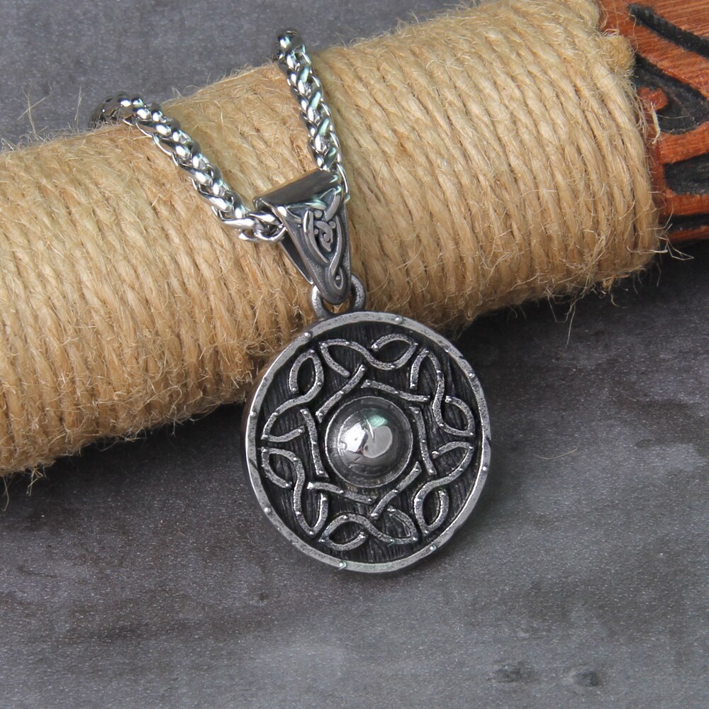 Shield Pendant Necklace CelticKnote Vikings Jewelry 2
