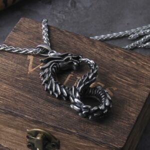 Never Fade Norse Dragon Snake Unlimited Self-devourer Ouroboros pendant necklace 4