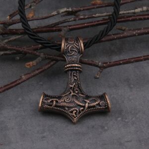 Thor's Hammer Mjolnir Pendant Norse Viking Necklace 3