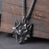 Wolf Head Animal Hip Hop Pendants Chain Choker Sweater Necklace Stainless Steel Necklaces 1