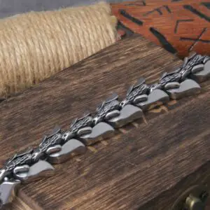 New Viking Ouroboros Vintage Punk Bracelet for men Stainless Steel Fashion Jewelry 5