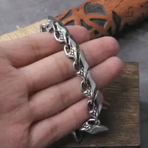 Viking Ouroboros vintage punk bracelet for men stainless steel fashion Jewelry hippop street culture 2