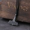 Gray Thor's Hammer Mjolnir Necklace Viking Scandinavian Norse viking Necklace Stainless Steel 1