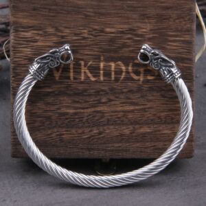 Nordic Viking Norse Dragon Bracelet Men Wristband Cuff Bracelets Stainless Steel 4