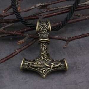 Thor's Hammer Mjolnir Pendant Norse Viking Necklace 2