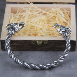 Nordic Viking Norse Dragon Bangle Adjustable Stainless Steel Wristband Cuff Bracelet 2