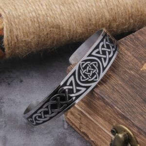 Irish Knot Celtics Viking Bangles Stainless Steel Jewelry Friendship | Love | Protection Amulet Cuff Bracelet 4