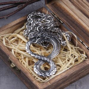 Never Fade Norse dragon snake Unlimited Self-devourer Ouroboros pendant necklace 3