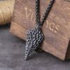 "Helm of Awe" and "Viking Vegvisir" Iron Color Viking Spear Pendant Necklace 1