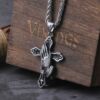Large Detailed Cross Drill Pendant Jewel Necklace pray hand Tone Gothic Punk Jewellery Fashion Charm Statement Women Gift 1