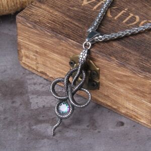 Viper Snake Necklace Serpent Pendant Amulet Magic Gothic Pagan 1