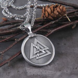 Goth Infinity Ouroboros Norse Necklace Pendant Gothic Accessories Amulet Viking Runes 4