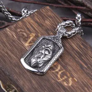 Viking Odin Photo Frame With Stainless Steel Necklace Never Fade 3