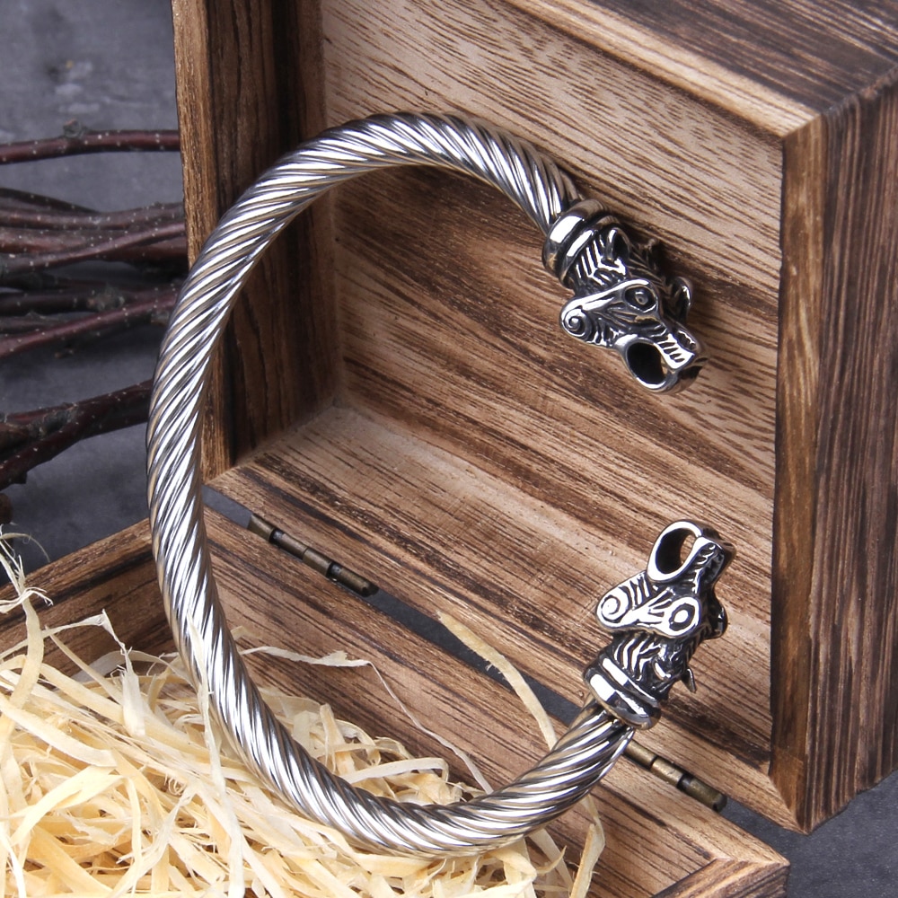 Nordic Viking Norse Bear Bracelet adjustable Wristband Cuff Bracelets 2