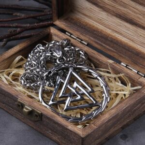 Never Fade Men Stainless steel Viking Self-devourer Ouroboros Valknut Amulet dragon Pendant Necklace 5