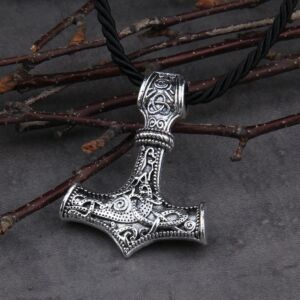 Thor's Hammer Mjolnir Pendant Norse Viking Necklace 1