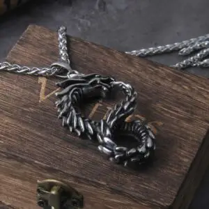 Norse Dragon Snake Unlimited Self-devourer Ouroboros Pendant Necklace 4