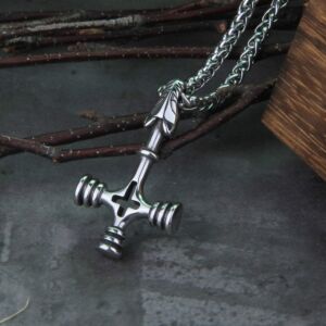 never fade Stainless Steel Nordic Viking Cross necklace 2