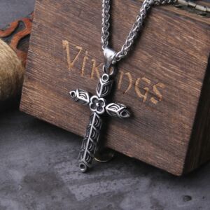 Gothic Grunge Big Crucifix Aesthetic Designe Vintage Cross Pendant Necklace 1