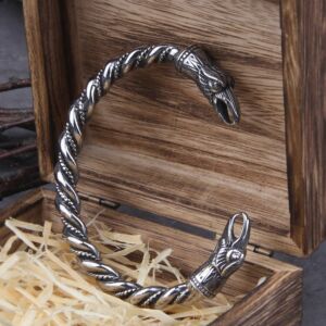 Nordic Viking Norse Raven Bracelet Men Wristband Cuff Bracelet 1
