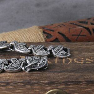 Viking Ouroboros Vintage Punk Bracelet for men Stainless Steel fashion Jewelry 2