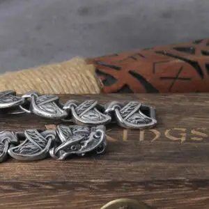 Viking Ouroboros Vintage Punk Bracelet for men Stainless Steel fashion Jewelry 2