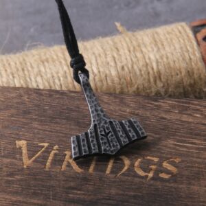 Gray Thor's Hammer Mjolnir Necklace Viking Scandinavian Norse viking Necklace Stainless Steel 5