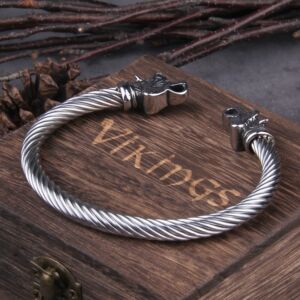 Nordic Viking Norse Bear Bracelet adjustable Wristband Cuff Bracelets 4