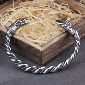 Nordic Viking Norse Raven Bracelet Men Wristband Cuff Bracelet 3