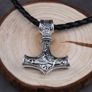 Thor's Hammer Mjolnir Pendant Norse Viking Necklace 4