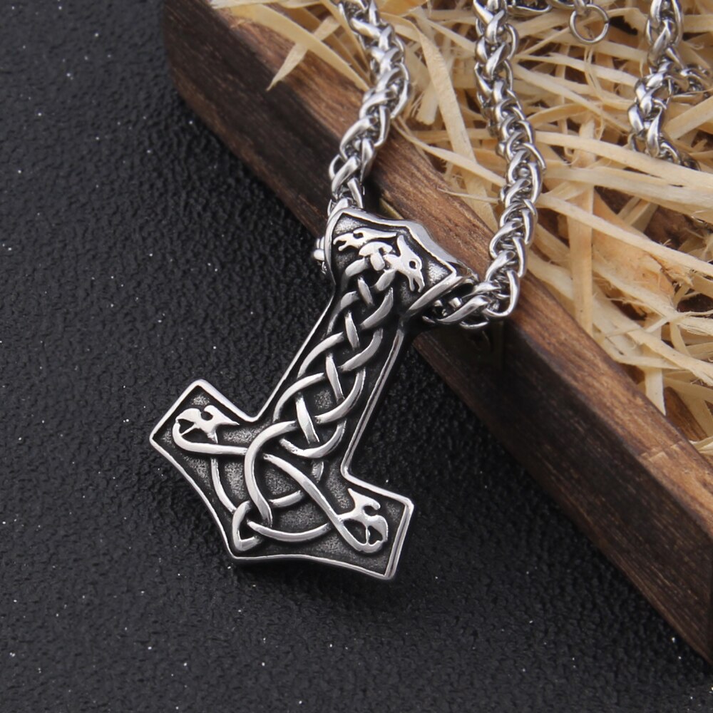 Thor's Hammer Necklace Viking Scandinavian 2