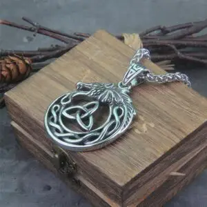 Wolf Ouroboros Pendant Necklace 2