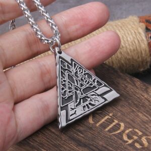 Personality Celtic Tree of Life Round Pendant Necklace Viking Rune Amulet 3