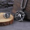 Viking Warrior Axe on a Viking Shield Pendant Necklace and Ring 1