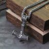 Thor's Hammer Necklace Viking Rune Talisman 1