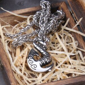Stainless Steel Nordic Axe Pendant Necklace 2