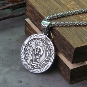 Viking Conquer Dragon Pendant Necklace 1