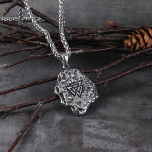 Ethnic Viking Warrior Necklace Scandinavian Amulet Valknut Odin's Symbol of Norse Runes 4