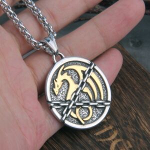 Norse Viking Dragon with Linked Chain 4