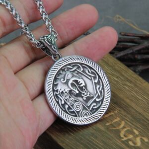 Viking Conquer Dragon Pendant Necklace 3