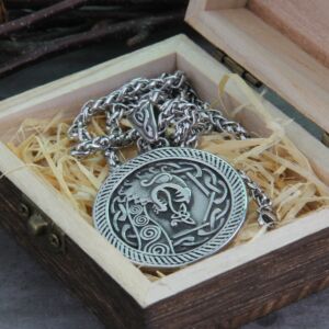 Viking Conquer Dragon Pendant Necklace 2