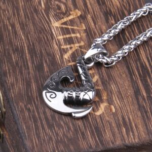 Stainless Steel Nordic Axe Pendant Necklace 4